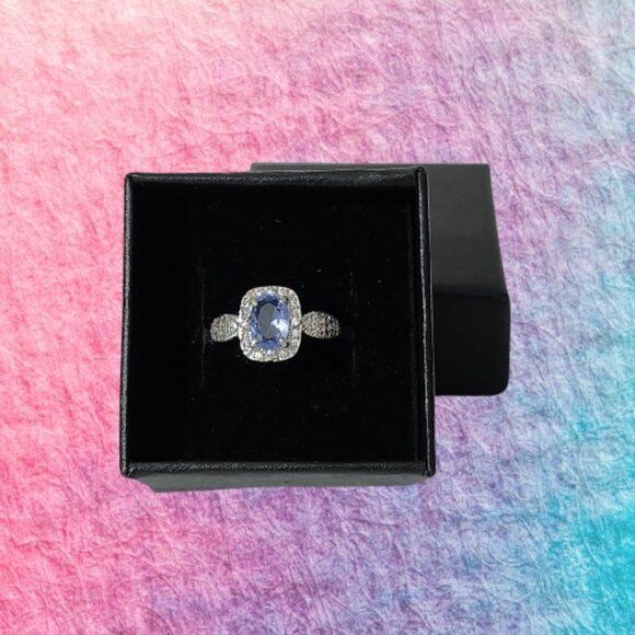 BP Kids Collection Adjustable Lab Created Ice Blue Sapphire Ring - Picture 6 of 8